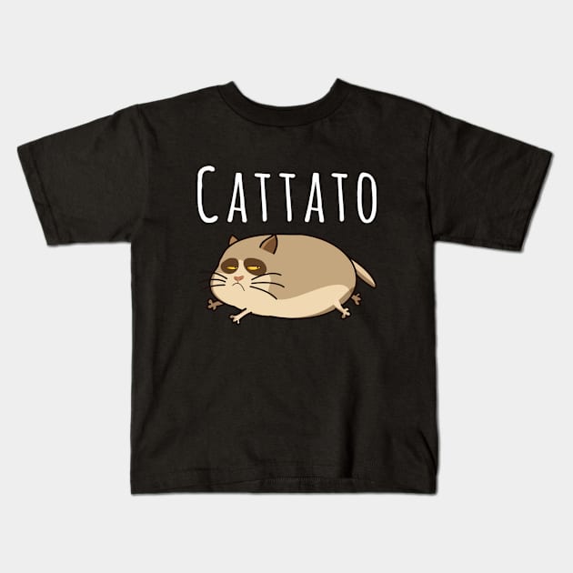 Funny Cat CATTOT Kids T-Shirt by  El-Aal